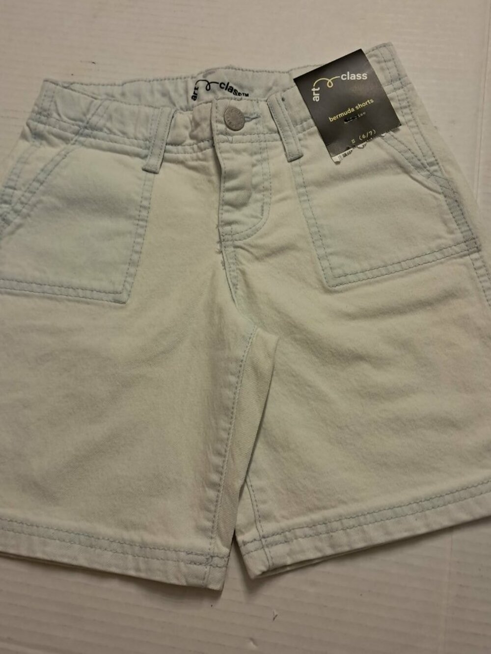 Art Class Girls Denim Shorts Light Wash Size 6/7 - Picture 5 of 8